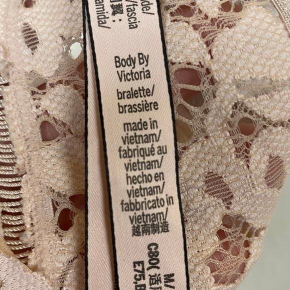 Victoria's Secret Blush Lace Soft Cup Bralette Size Medium - Picture 5 of 7